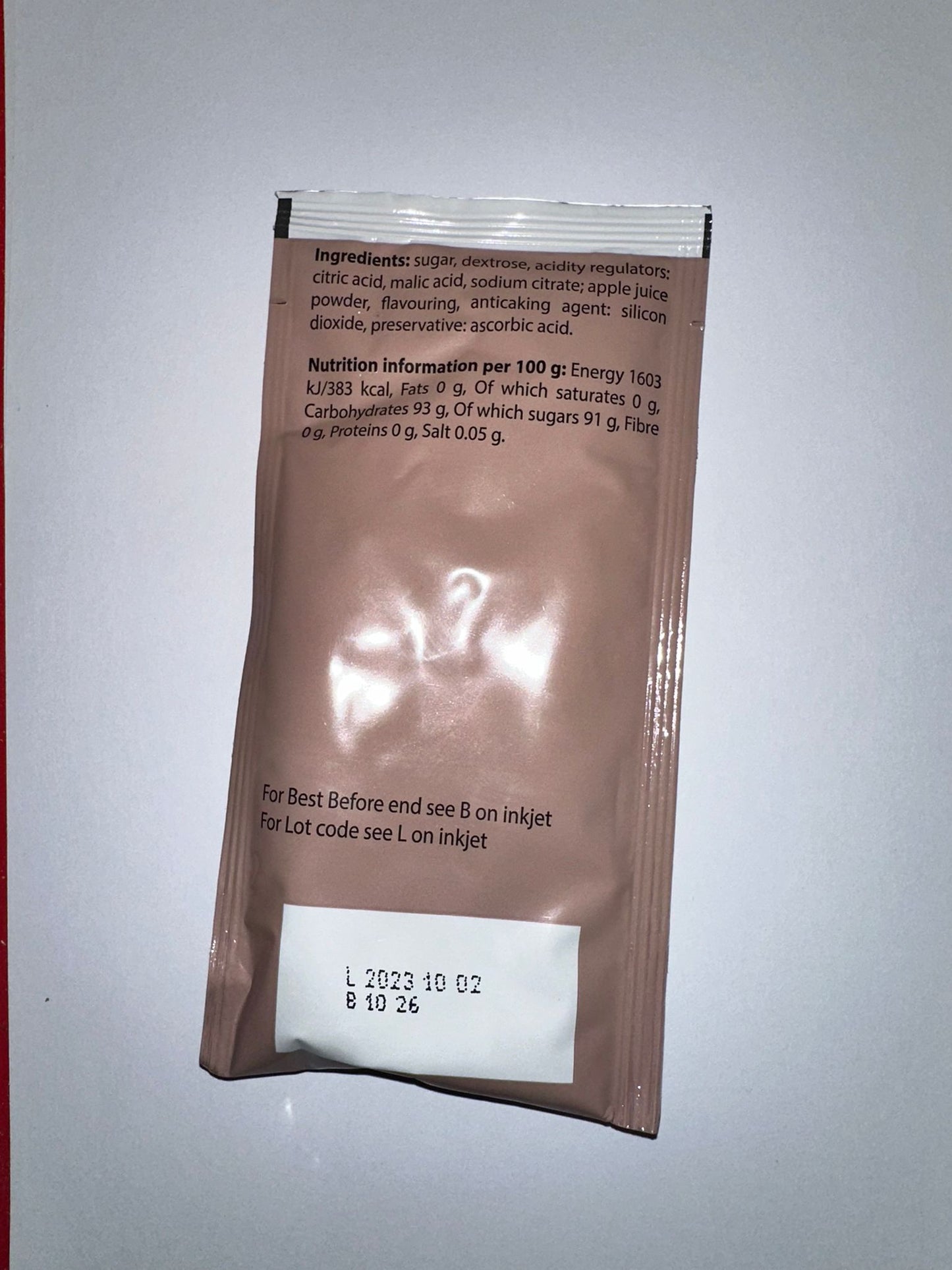 British Army Ration - Lemon Fruit Flavour Drink Powder 45g