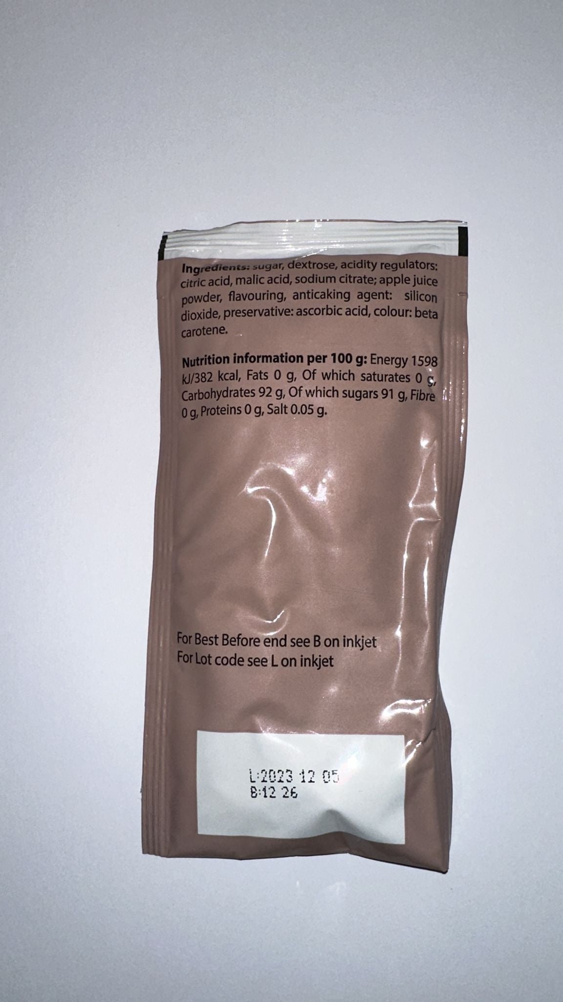 British army Ration Pack Accessory - pineapple Flavour Drink Powder 45g
