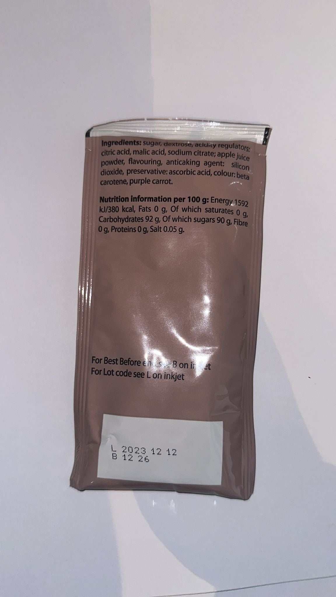 British army Ration Pack Accessory - mango and passion fruit Flavour Drink Powder 45g