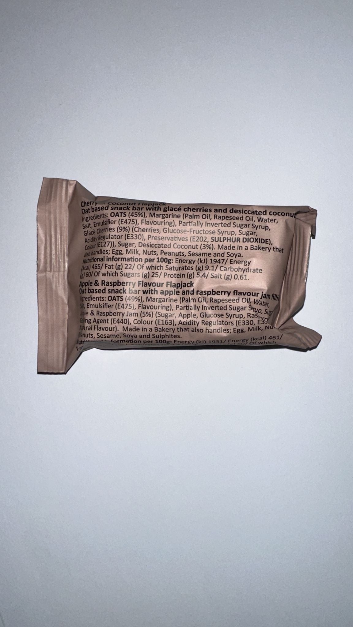 British army Ration Pack Accessory - Flapjack Bar 55g