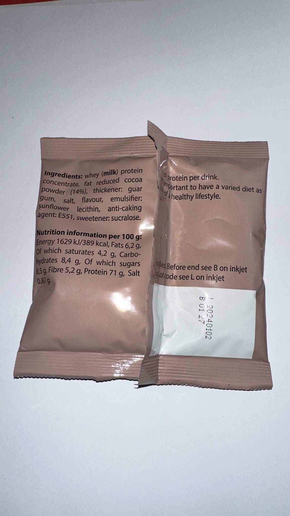 British army Ration Pack - chocolate high Protein Drink Flavour 40g