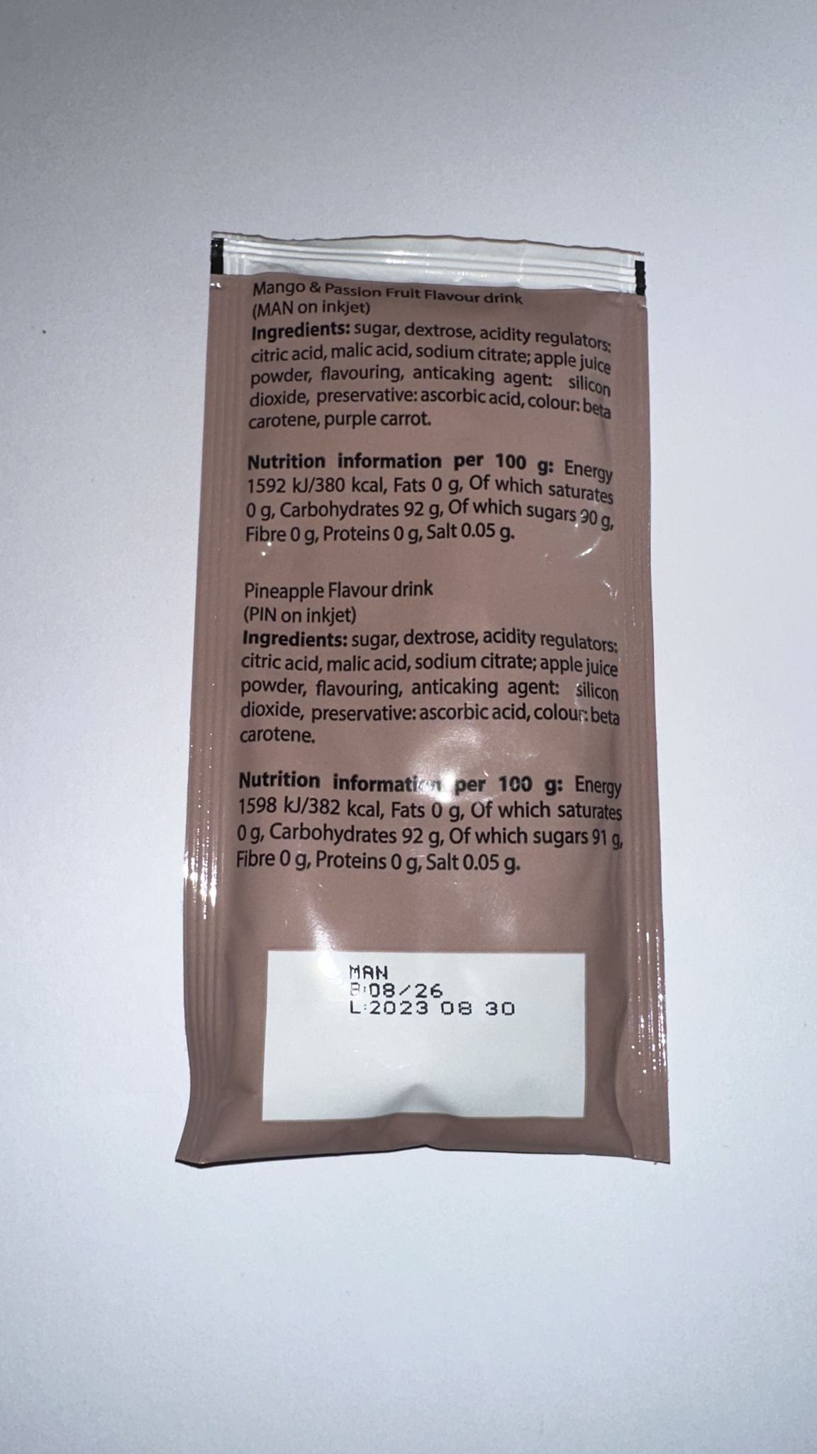 British army Ration Pack Accessory - Fruit Flavour Drink Powder 45g