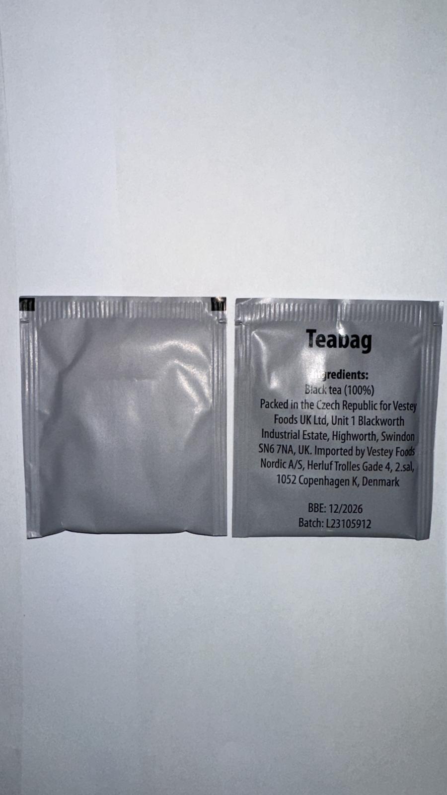 British Army ration pack English Breakfast Tea Bags x 20