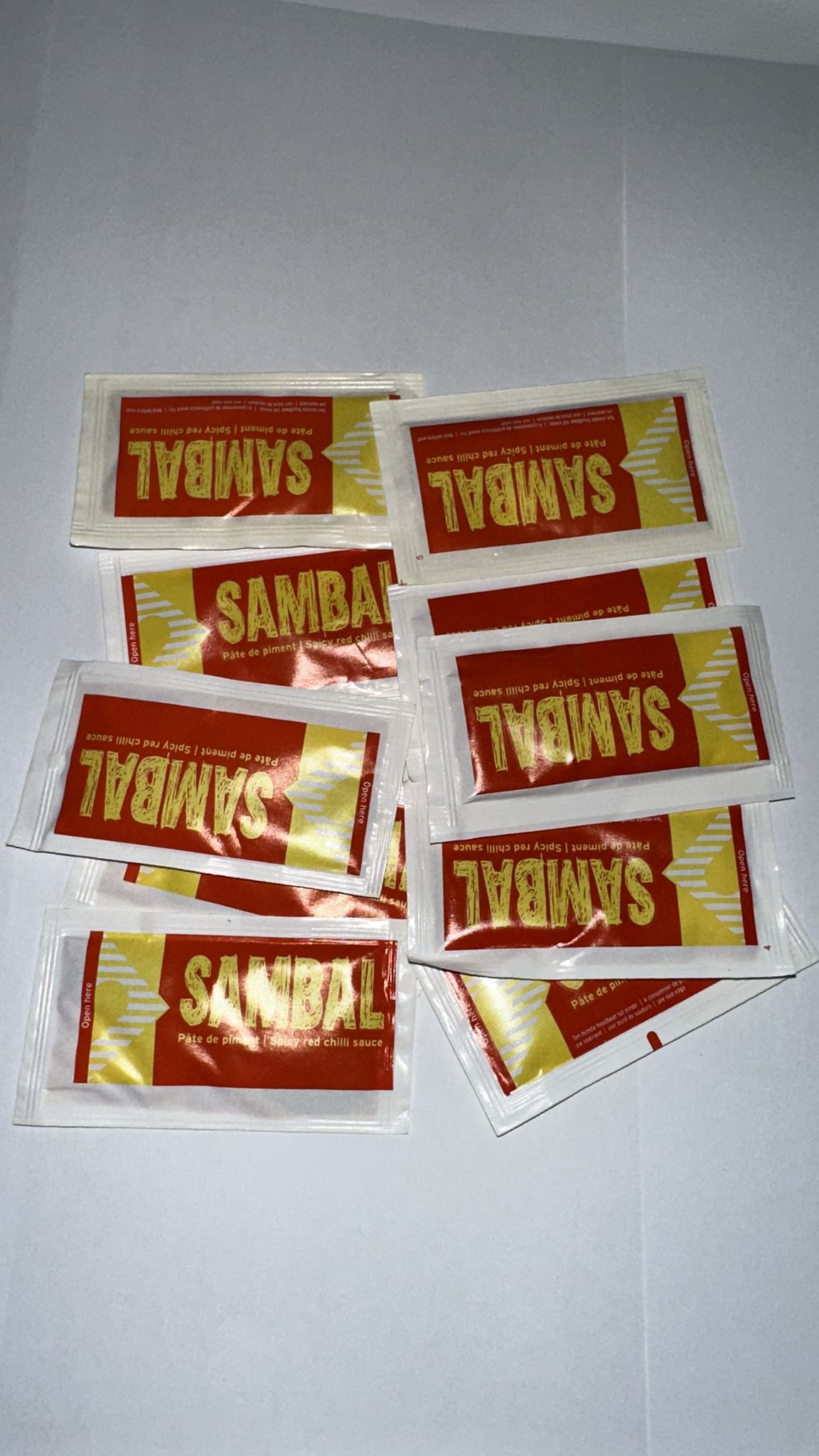 british army ration - SAMBAL Single Serving Spicy Red Chilli Sauce 10 sachets