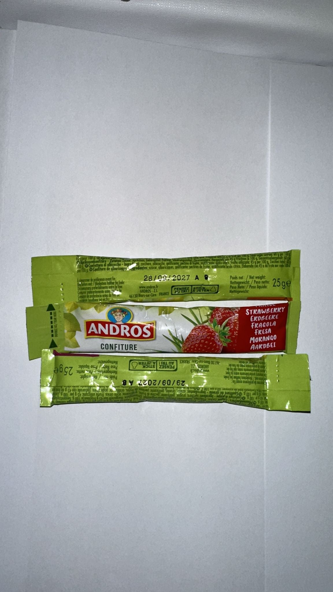 British army Ration - strawberry Jam 25g packs of 3