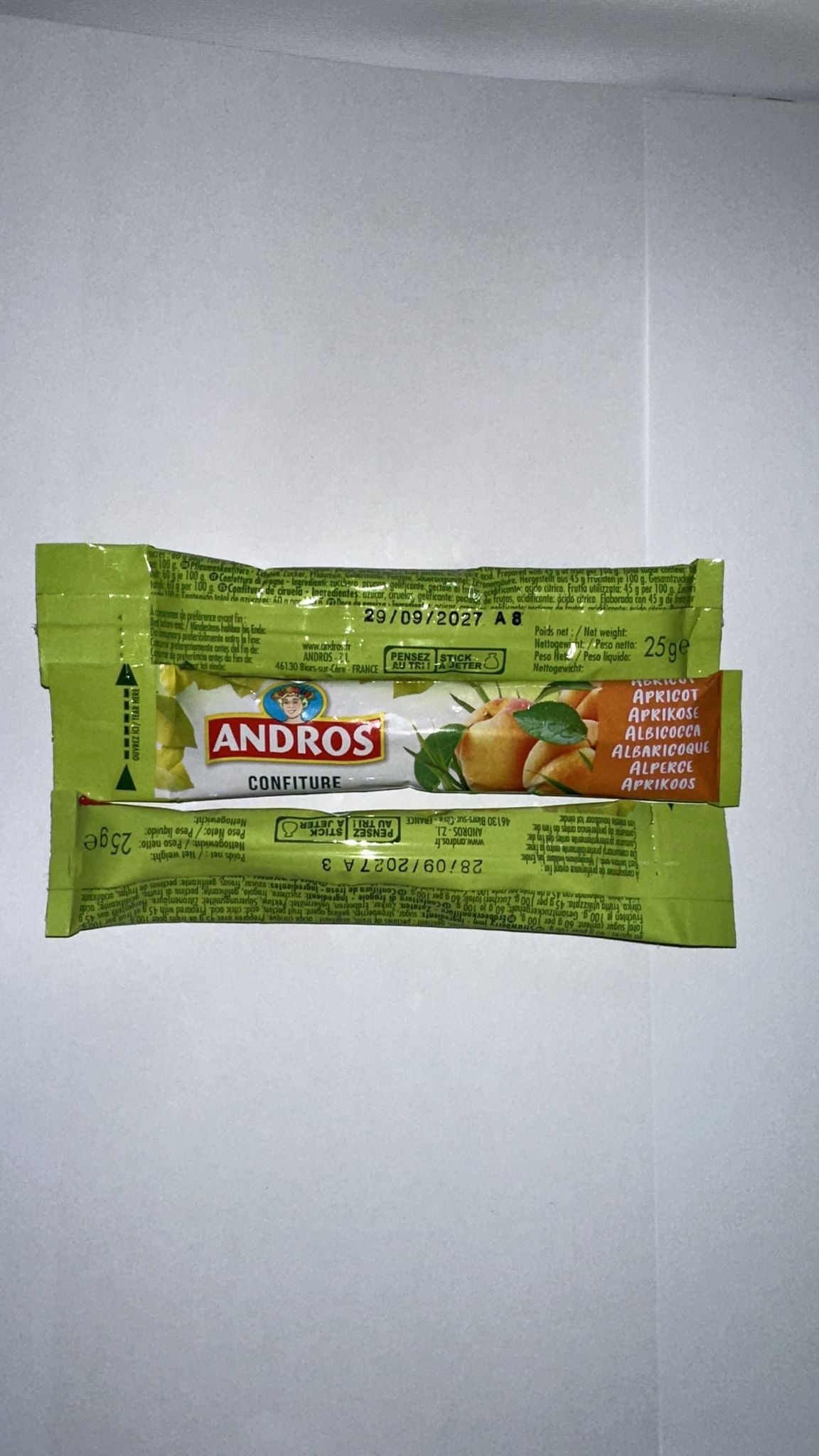 British Military Ration - apricot Jam 25g packs of 3