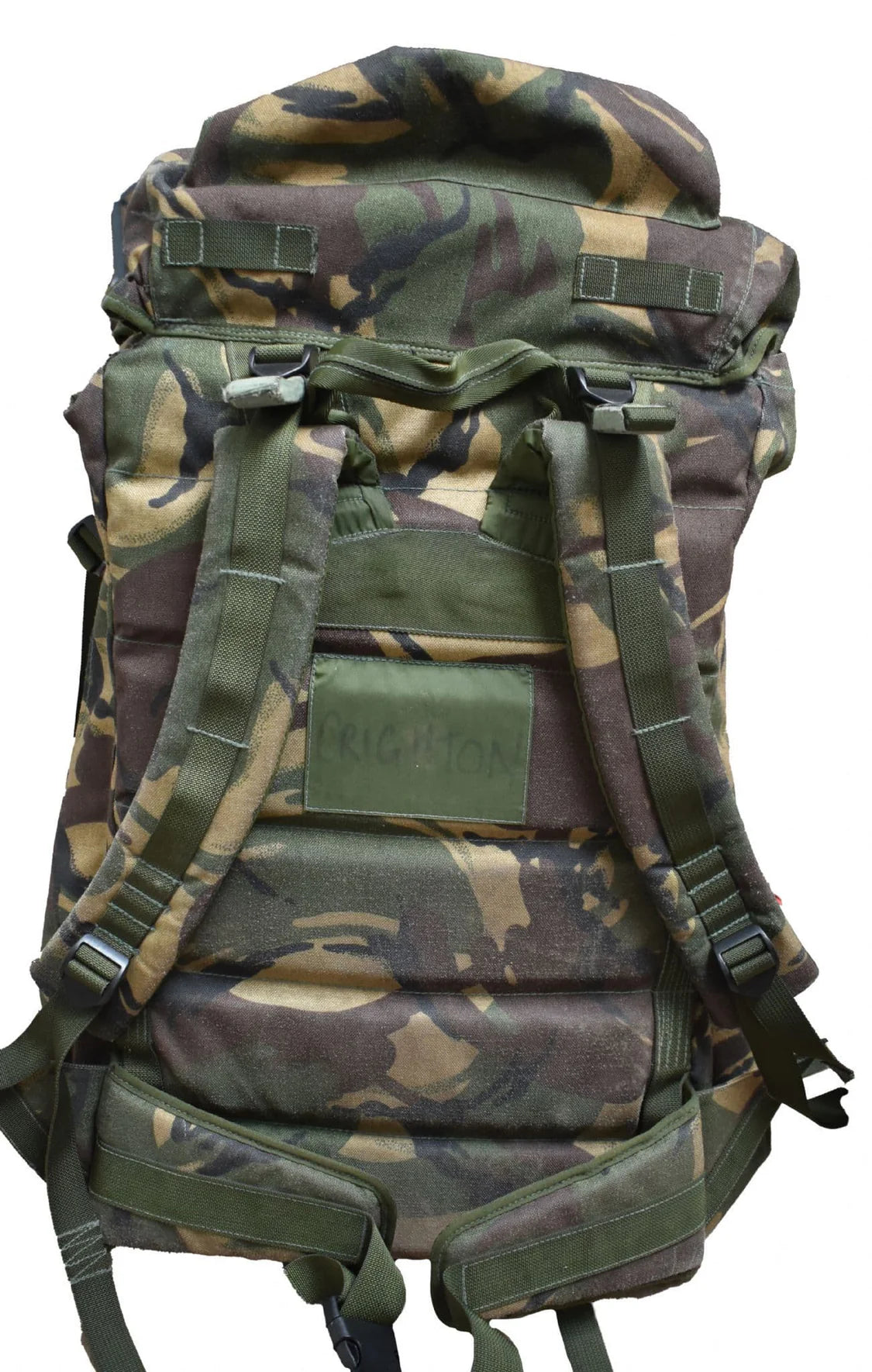 British Army short back DPM Bergen (no side pouches)