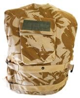DAMAGED British Military Body Armour Cover desert DPM no plate or filler DAMAGED
