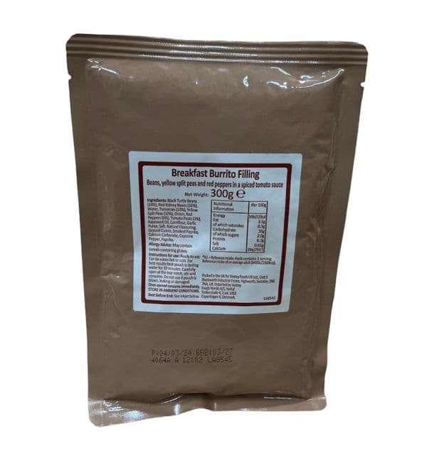 British Military Ration Main Meal Pouch - Breakfast Burrito Filling