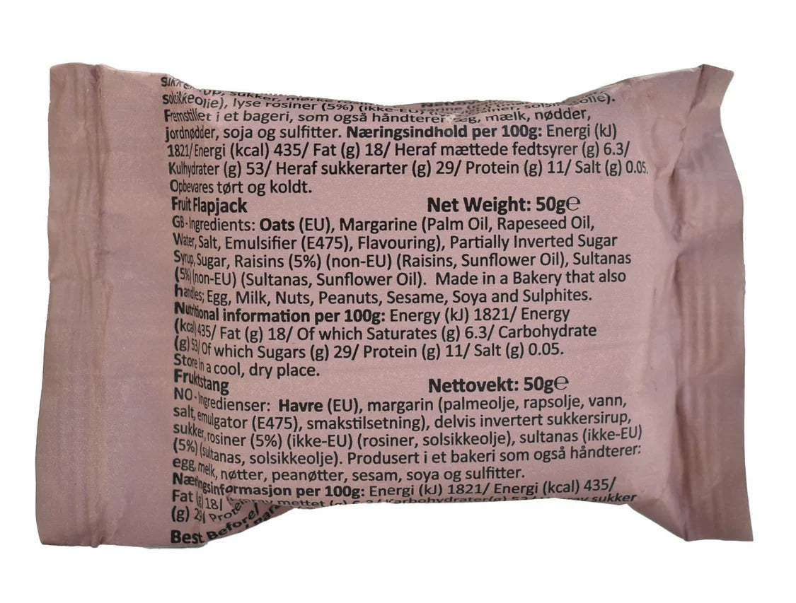 British Military Ration - Fruit Flapjack 50g