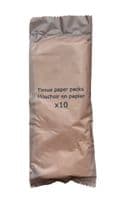 British Military Tissue Packs - 10 packs 100 Tissues