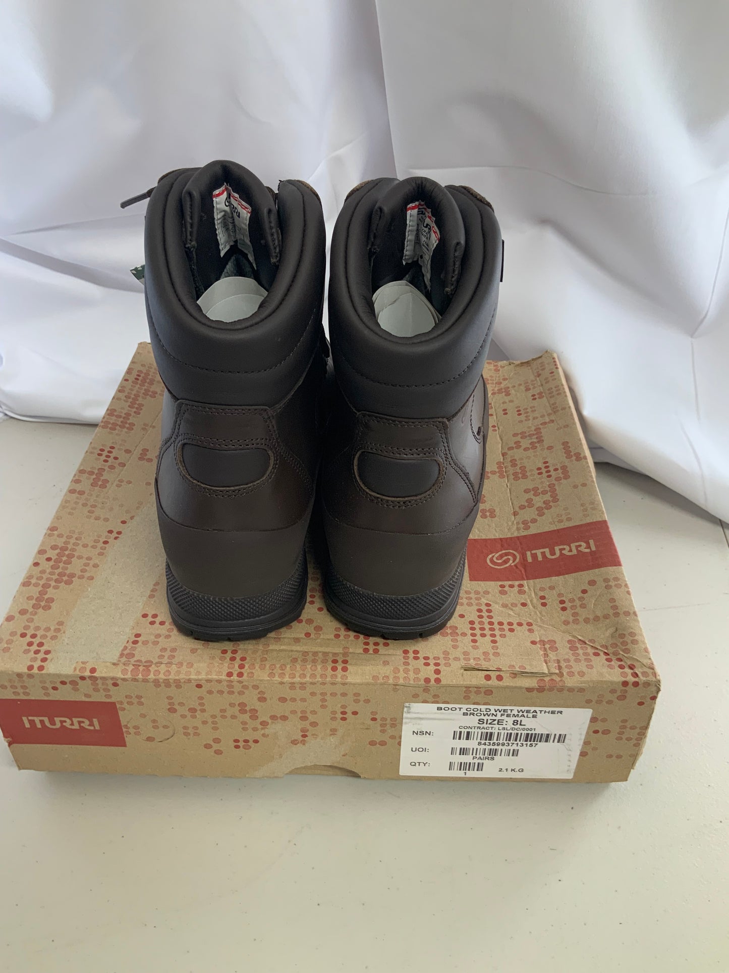 British Army Issued ITURRI SIZE 8L FEMALE COLD WET WEATHER BOOTS BRAND NEW #14