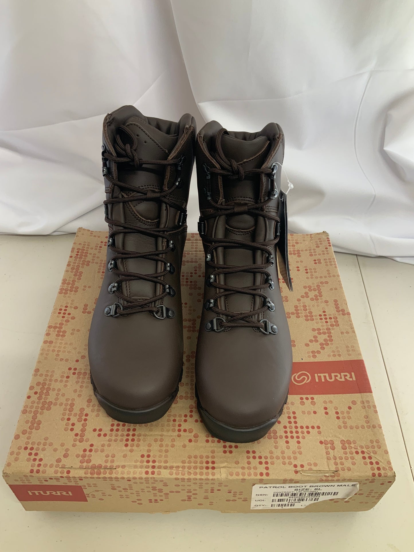 British Army Issued ITURRI size 8L male patrol boots BRAND NEW #12