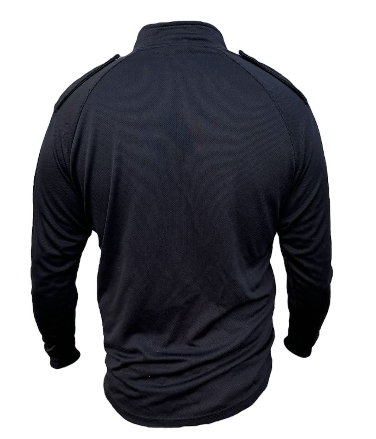 British Police Mens Moisture Wicking Black T-Shirt Long Sleeve