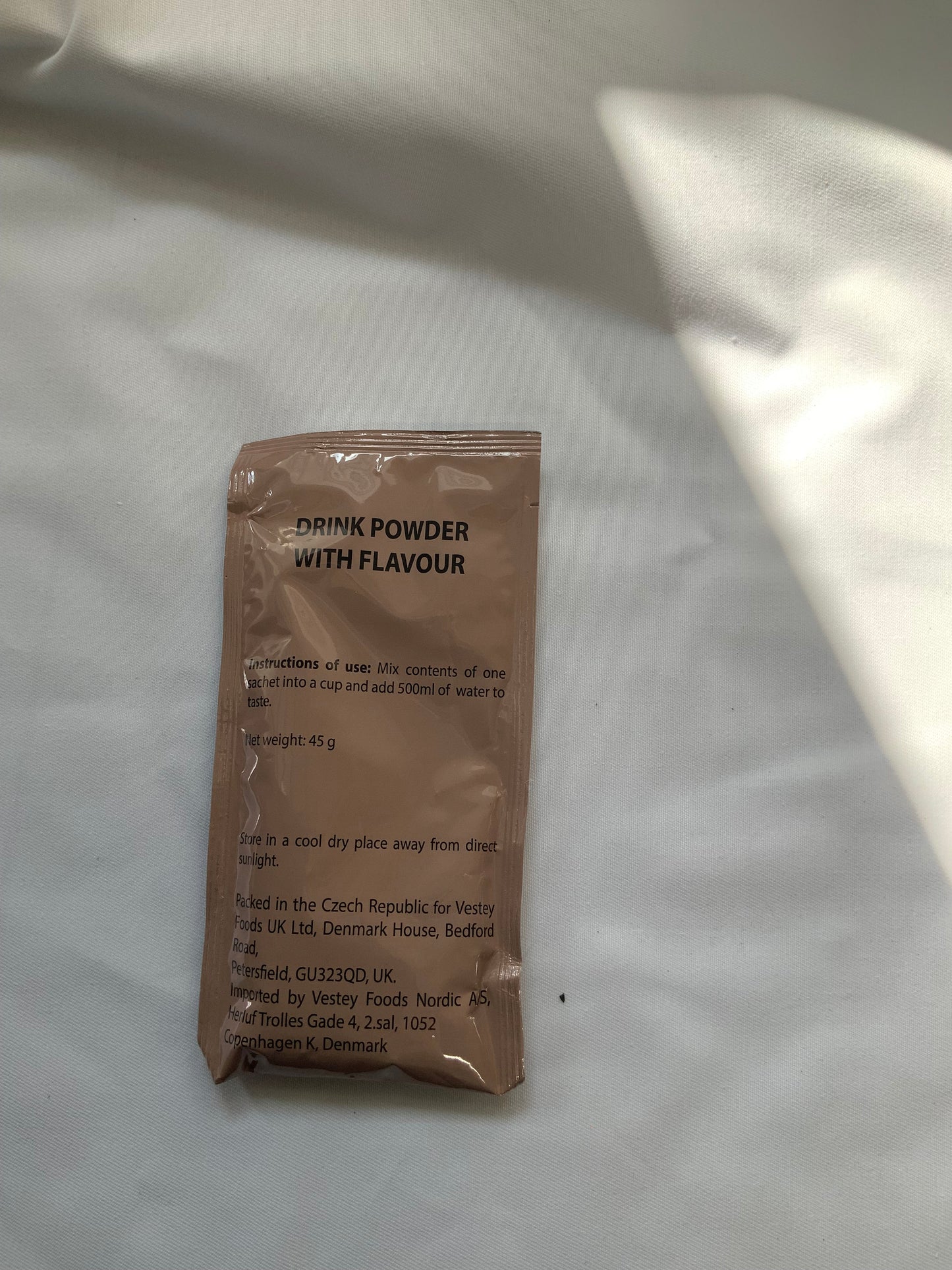 British Military Ration Pack Accessory - Raspberry Flavour Drink Powder 45g