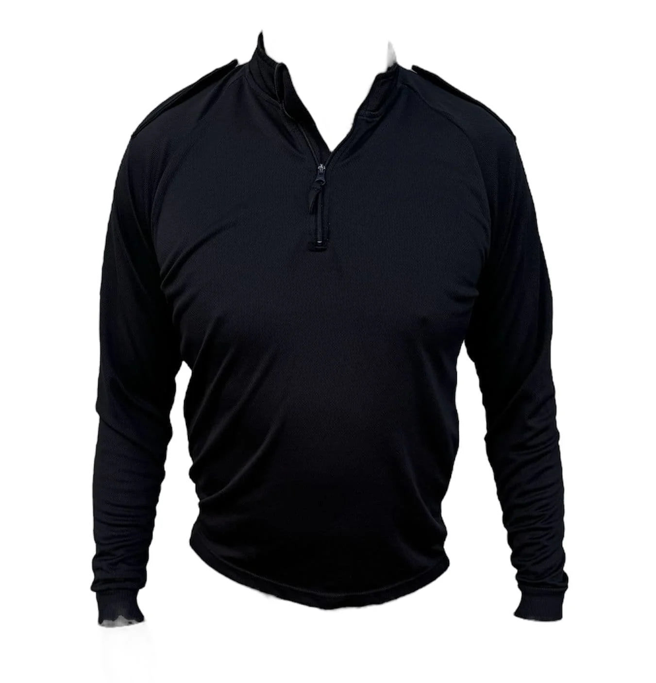 British Police Mens Moisture Wicking Black T-Shirt Long Sleeve