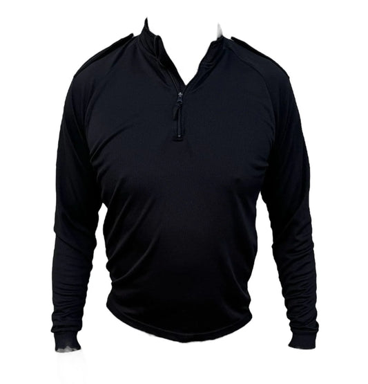 British Police Mens Moisture Wicking Black T-Shirt Long Sleeve