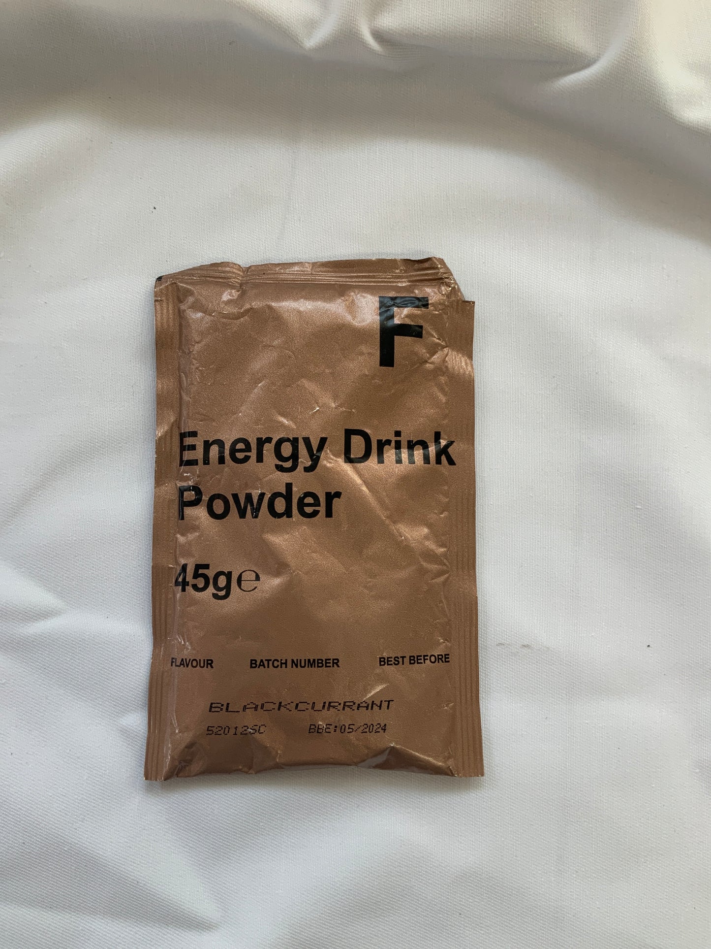 British Military Ration Pack Accessory - Blackcurrant Flavour Drink Powder 45g
