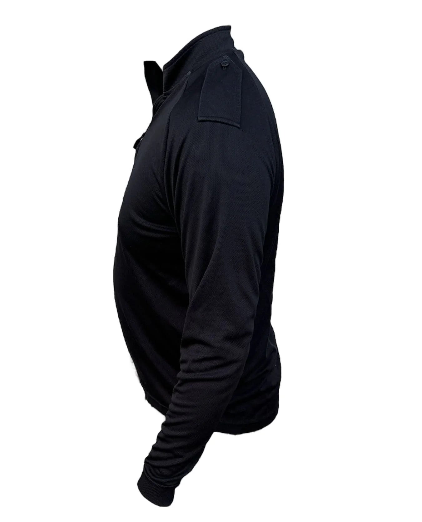 British Police Mens Moisture Wicking Black T-Shirt Long Sleeve