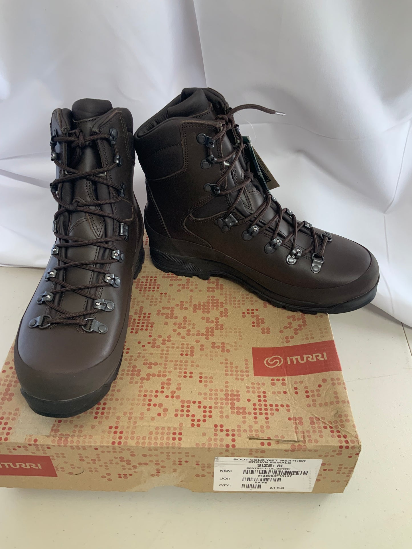 British Army Issued ITURRI SIZE 8L FEMALE COLD WET WEATHER BOOTS BRAND NEW #14