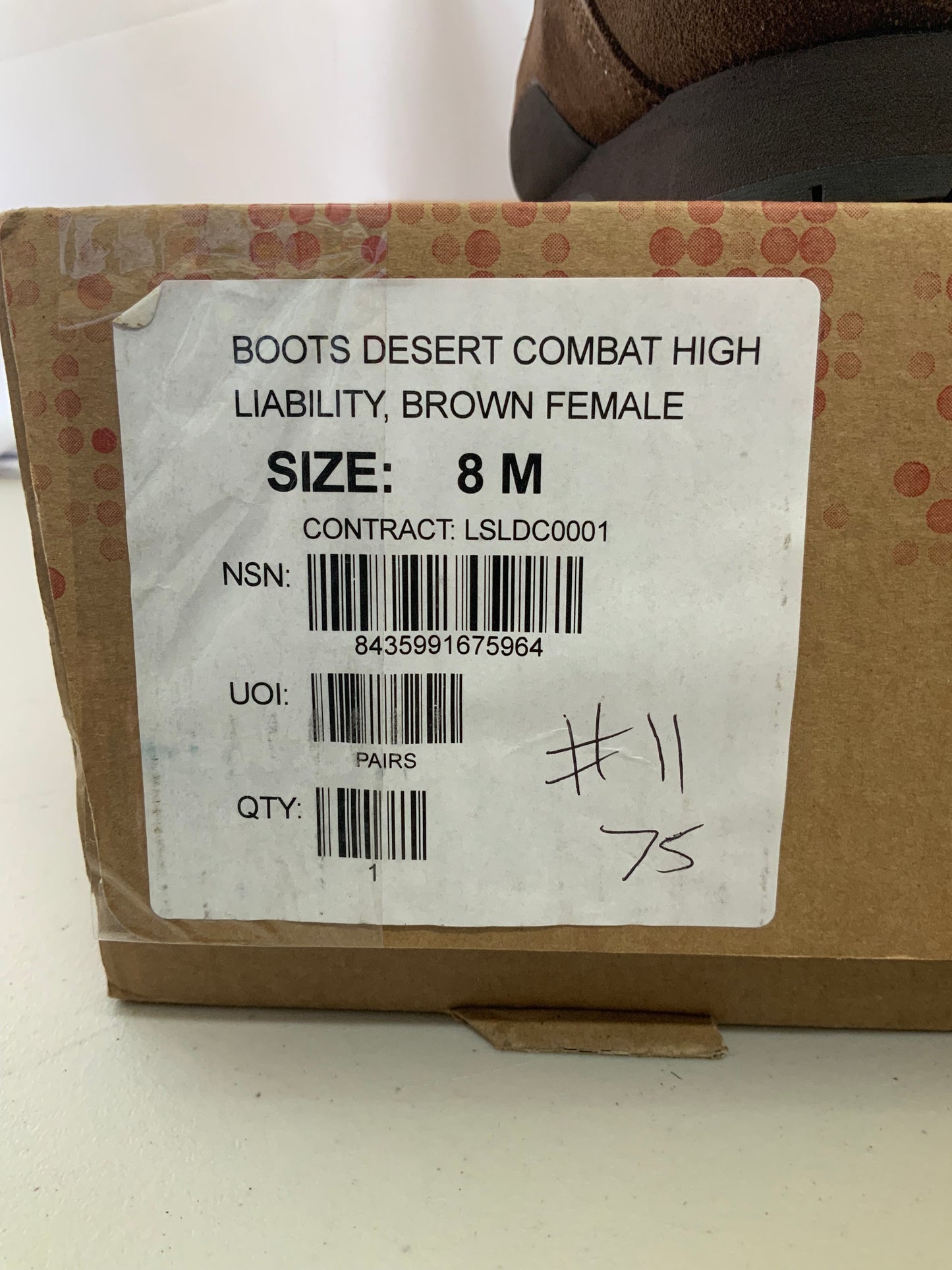 British army issue ITURRI desert combat high liability female brown boots 8M BRAND NEW #11
