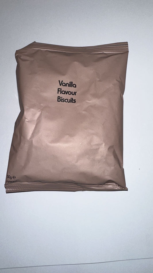 British Military Ration Pack Accessory - vanilla Biscuit Biscuits 50g