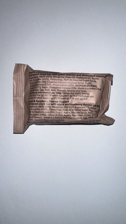 British army Ration Pack Accessory - Flapjack Bar 55g