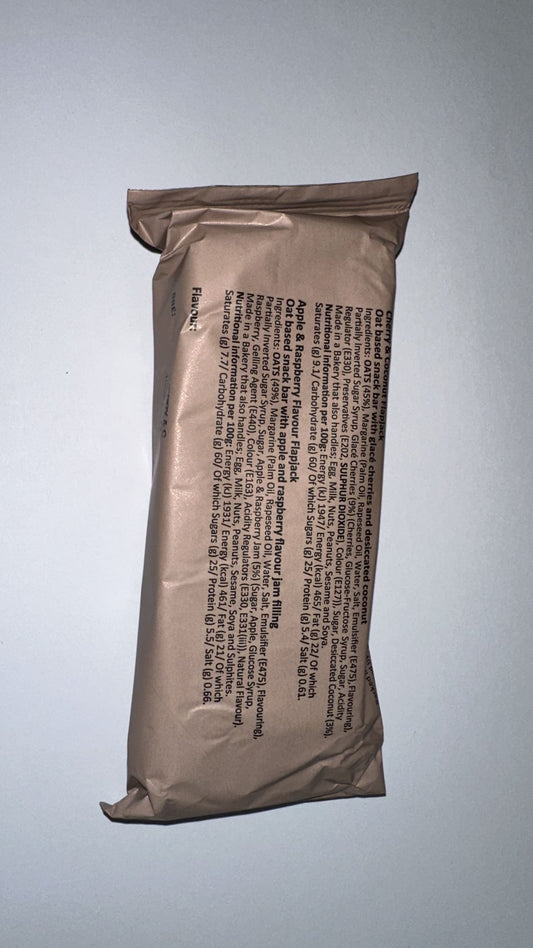 British army Ration Pack Accessory - Flapjack Bar 110g