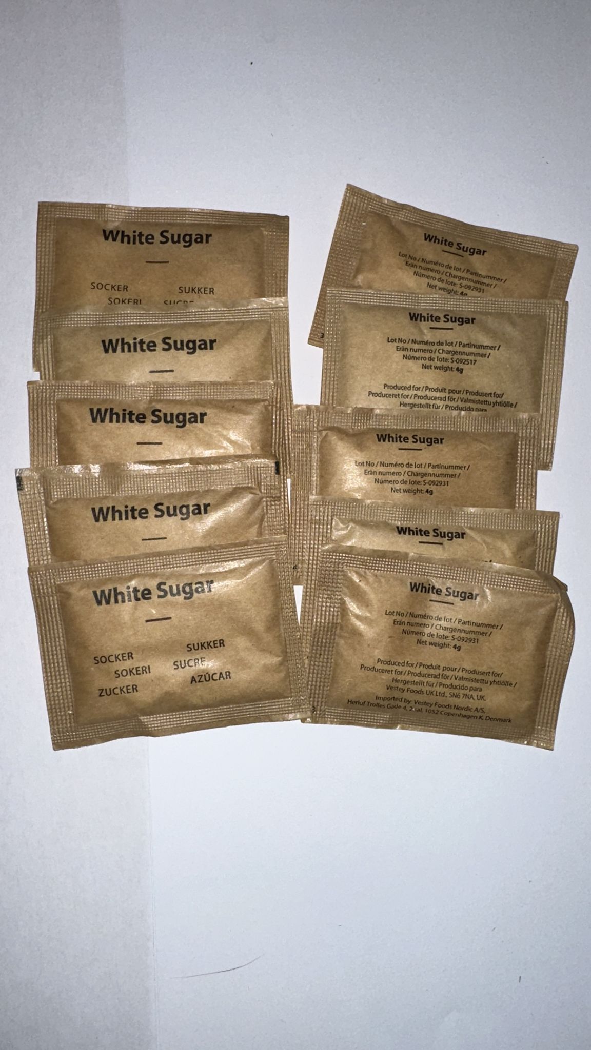 British army Ration Pack - Sugar Sachets x 20