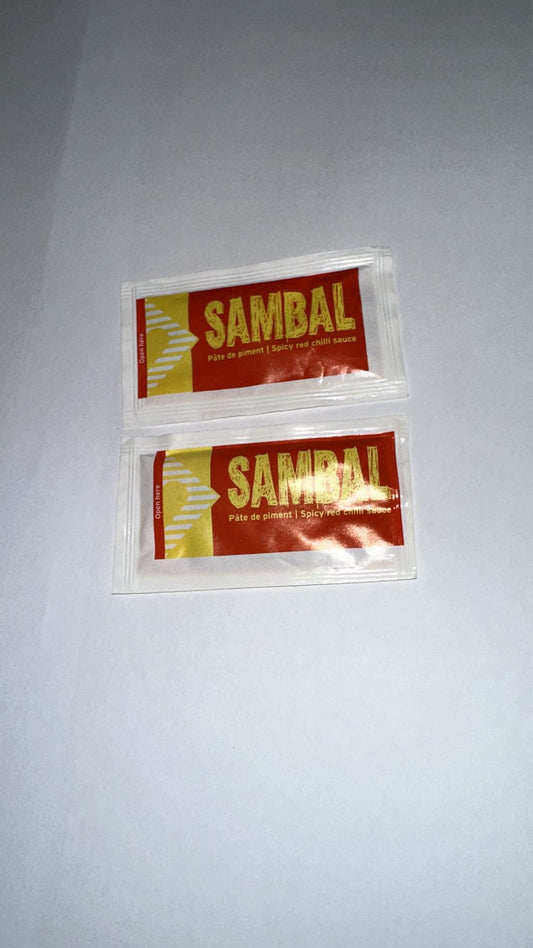 british army ration - SAMBAL Single Serving Spicy Red Chilli Sauce 10 sachets