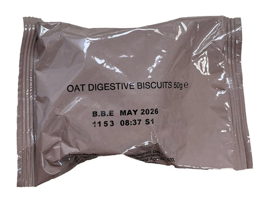 British Army Ration Pack Meal Pouch - Oat Digestive Biscuits
