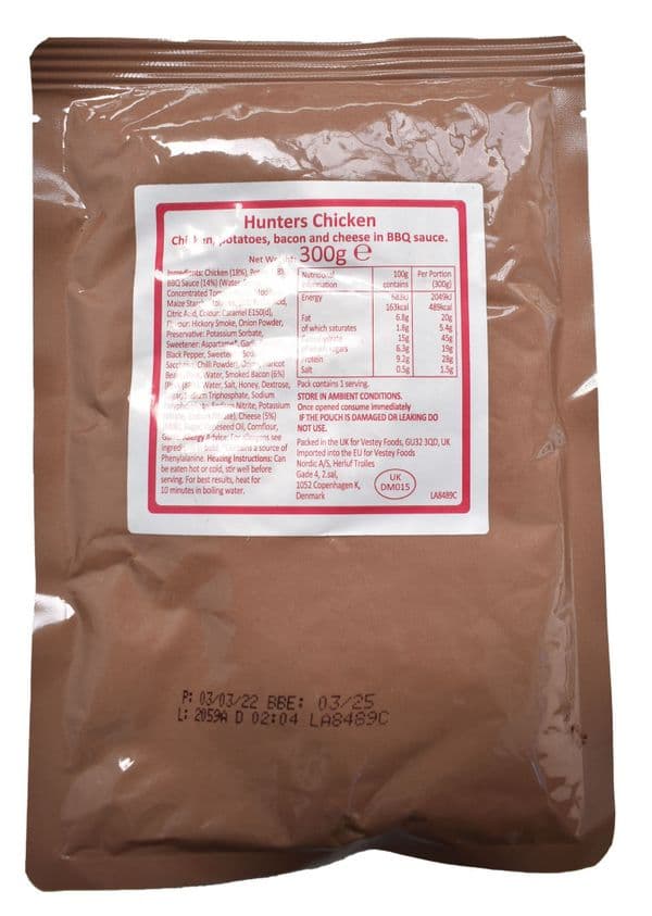 British Military Ration Main Meal Pouch - Hunters Chicken 300g – The ...