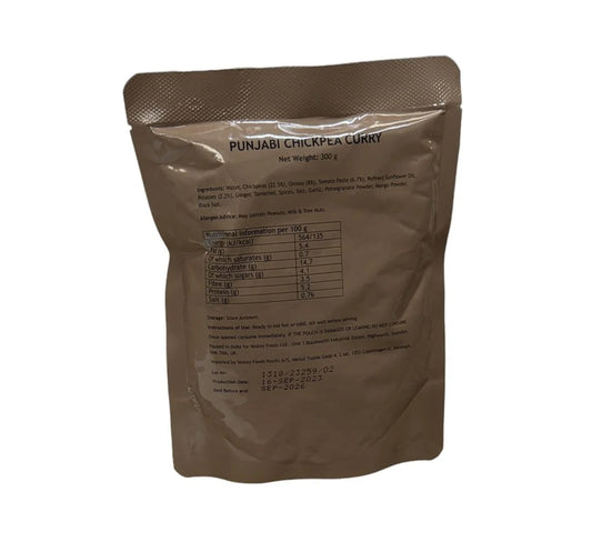 British army Ration Main Meal Pouch - Punjabi Chickpea Curry 300g