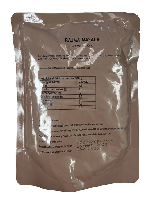 British army Ration Main Meal Pouch - Rajma Masala 300g
