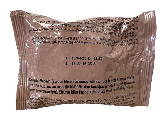 British Army Ration  - Biscuits Browns 84g