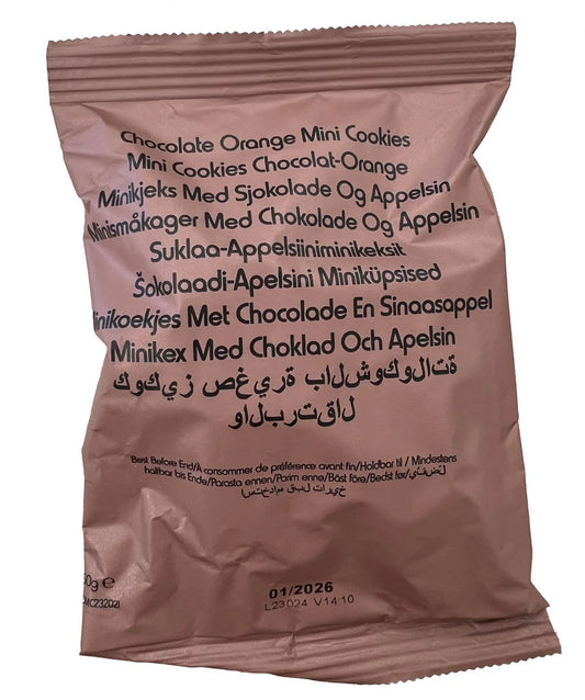 British army Ration Pack Accessory - Chocolate Orange Mini Cookies 50g