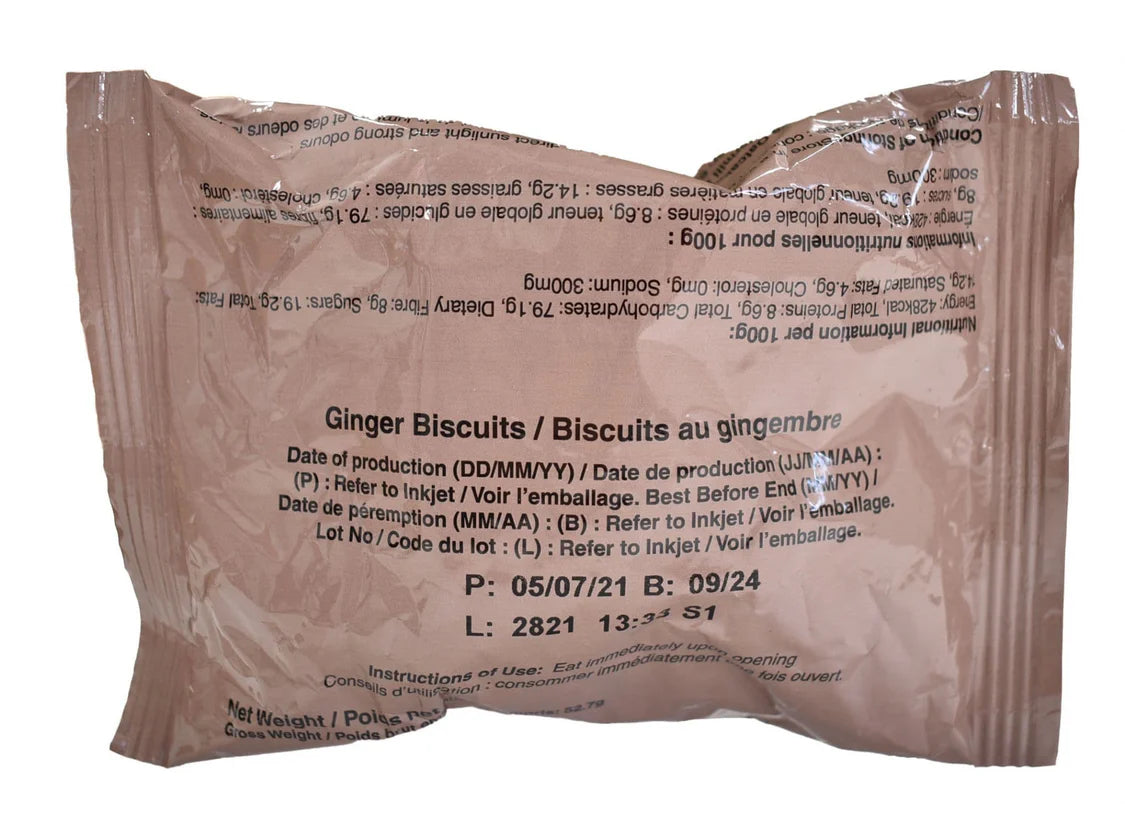 British Army Ration - Ginger Biscuits 50g
