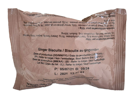 British Army Ration - Ginger Biscuits 50g